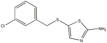 5-[(3-chlorobenzyl)thio]-1,3-thiazol-2-amine 结构式