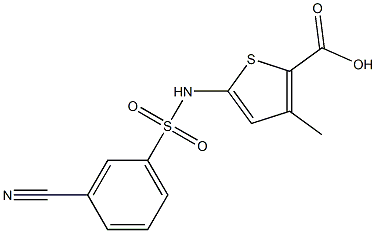 5-[(3-cyanobenzene)sulfonamido]-3-methylthiophene-2-carboxylic acid Struktur