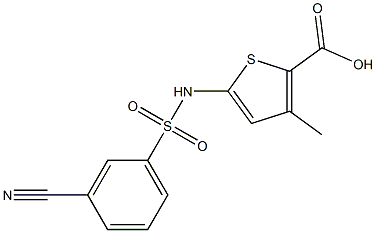 5-[(3-cyanobenzene)sulfonamido]-3-methylthiophene-2-carboxylic acid,,结构式