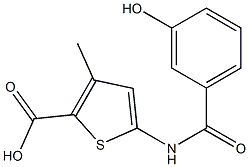 5-[(3-hydroxybenzoyl)amino]-3-methylthiophene-2-carboxylic acid Structure