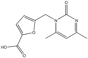 5-[(4,6-dimethyl-2-oxopyrimidin-1(2H)-yl)methyl]-2-furoic acid Struktur