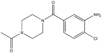 5-[(4-acetylpiperazin-1-yl)carbonyl]-2-chloroaniline 化学構造式