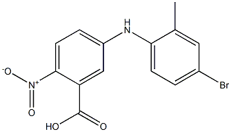 5-[(4-bromo-2-methylphenyl)amino]-2-nitrobenzoic acid Structure