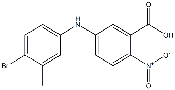 5-[(4-bromo-3-methylphenyl)amino]-2-nitrobenzoic acid Structure