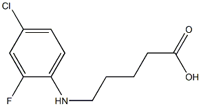 5-[(4-chloro-2-fluorophenyl)amino]pentanoic acid 结构式