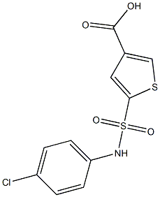 5-[(4-chlorophenyl)sulfamoyl]thiophene-3-carboxylic acid Structure