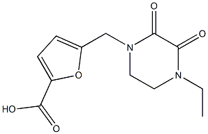 5-[(4-ethyl-2,3-dioxopiperazin-1-yl)methyl]-2-furoic acid,,结构式