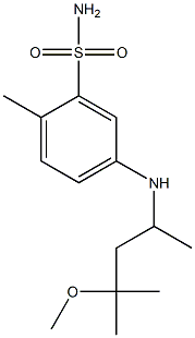5-[(4-methoxy-4-methylpentan-2-yl)amino]-2-methylbenzene-1-sulfonamide Structure