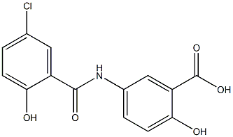 5-[(5-chloro-2-hydroxybenzene)amido]-2-hydroxybenzoic acid Structure