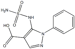 5-[(aminosulfonyl)amino]-1-phenyl-1H-pyrazole-4-carboxylic acid,,结构式