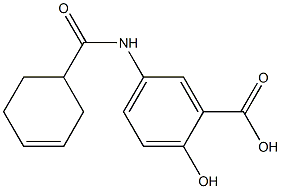 5-[(cyclohex-3-en-1-ylcarbonyl)amino]-2-hydroxybenzoic acid 化学構造式