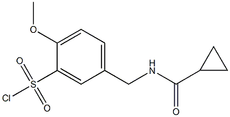 5-[(cyclopropylformamido)methyl]-2-methoxybenzene-1-sulfonyl chloride,,结构式