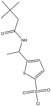 5-[1-(3,3-dimethylbutanamido)ethyl]thiophene-2-sulfonyl chloride Struktur