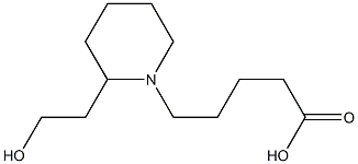 5-[2-(2-hydroxyethyl)piperidin-1-yl]pentanoic acid Structure