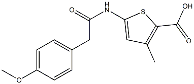 5-[2-(4-methoxyphenyl)acetamido]-3-methylthiophene-2-carboxylic acid Structure