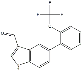 5-[2-(trifluoromethoxy)phenyl]-1H-indole-3-carbaldehyde 结构式
