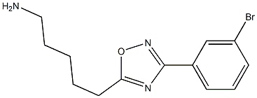 5-[3-(3-bromophenyl)-1,2,4-oxadiazol-5-yl]pentan-1-amine,,结构式