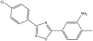 5-[3-(4-chlorophenyl)-1,2,4-oxadiazol-5-yl]-2-methylaniline,,结构式