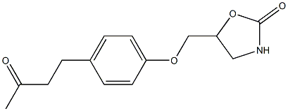 5-[4-(3-oxobutyl)phenoxymethyl]-1,3-oxazolidin-2-one 结构式