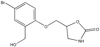 5-[4-bromo-2-(hydroxymethyl)phenoxymethyl]-1,3-oxazolidin-2-one Structure