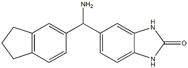 5-[amino(2,3-dihydro-1H-inden-5-yl)methyl]-2,3-dihydro-1H-1,3-benzodiazol-2-one 结构式