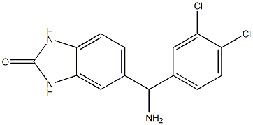 5-[amino(3,4-dichlorophenyl)methyl]-2,3-dihydro-1H-1,3-benzodiazol-2-one 化学構造式