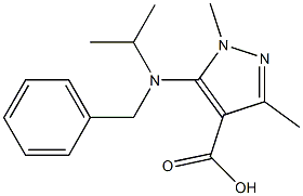 5-[benzyl(propan-2-yl)amino]-1,3-dimethyl-1H-pyrazole-4-carboxylic acid 结构式