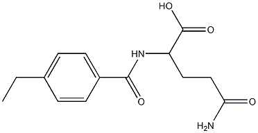 5-amino-2-[(4-ethylbenzoyl)amino]-5-oxopentanoic acid 化学構造式
