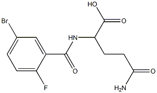 5-amino-2-[(5-bromo-2-fluorobenzoyl)amino]-5-oxopentanoic acid Structure