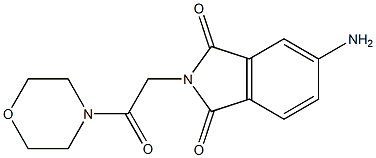 5-amino-2-[2-(morpholin-4-yl)-2-oxoethyl]-2,3-dihydro-1H-isoindole-1,3-dione Struktur