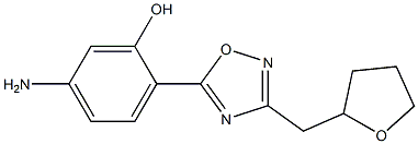 5-amino-2-[3-(oxolan-2-ylmethyl)-1,2,4-oxadiazol-5-yl]phenol,,结构式
