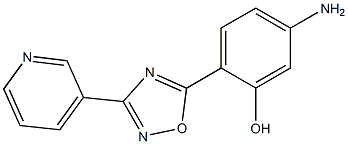 5-amino-2-[3-(pyridin-3-yl)-1,2,4-oxadiazol-5-yl]phenol 化学構造式