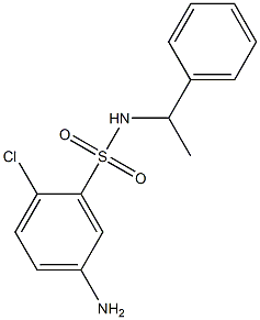 5-amino-2-chloro-N-(1-phenylethyl)benzene-1-sulfonamide Structure