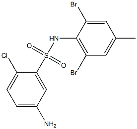 5-amino-2-chloro-N-(2,6-dibromo-4-methylphenyl)benzene-1-sulfonamide Structure