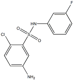 5-amino-2-chloro-N-(3-fluorophenyl)benzene-1-sulfonamide,,结构式