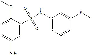 5-amino-2-methoxy-N-[3-(methylsulfanyl)phenyl]benzene-1-sulfonamide,,结构式