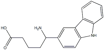 5-amino-5-(9H-carbazol-3-yl)pentanoic acid Structure