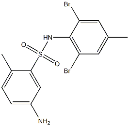 5-amino-N-(2,6-dibromo-4-methylphenyl)-2-methylbenzene-1-sulfonamide,,结构式