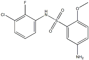 5-amino-N-(3-chloro-2-fluorophenyl)-2-methoxybenzene-1-sulfonamide Struktur