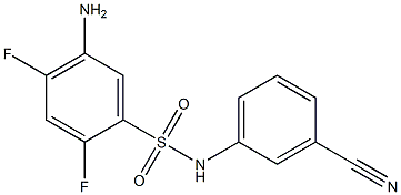 5-amino-N-(3-cyanophenyl)-2,4-difluorobenzene-1-sulfonamide Struktur
