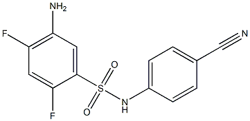 5-amino-N-(4-cyanophenyl)-2,4-difluorobenzene-1-sulfonamide 化学構造式