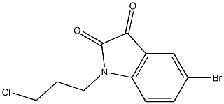 5-bromo-1-(3-chloropropyl)-2,3-dihydro-1H-indole-2,3-dione,,结构式