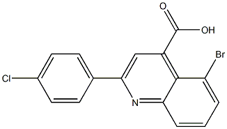 5-bromo-2-(4-chlorophenyl)quinoline-4-carboxylic acid,,结构式