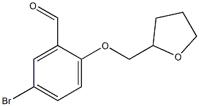 5-bromo-2-(oxolan-2-ylmethoxy)benzaldehyde,,结构式