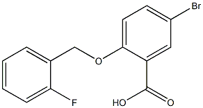 5-bromo-2-[(2-fluorophenyl)methoxy]benzoic acid Struktur