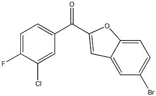 5-bromo-2-[(3-chloro-4-fluorophenyl)carbonyl]-1-benzofuran Structure