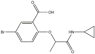 5-bromo-2-[1-(cyclopropylcarbamoyl)ethoxy]benzoic acid,,结构式