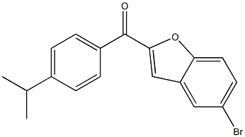 5-bromo-2-{[4-(propan-2-yl)phenyl]carbonyl}-1-benzofuran,,结构式