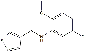 5-chloro-2-methoxy-N-(thiophen-3-ylmethyl)aniline,,结构式