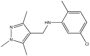 5-chloro-2-methyl-N-[(1,3,5-trimethyl-1H-pyrazol-4-yl)methyl]aniline Struktur